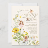 Whimsical Wildflower magische fee eerste verjaarda Kaart (Voorkant)