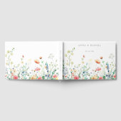 Whimsical Wildflower Meadow Bruiloft Gastenboek (Volledig)