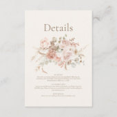 Whimsical Wildflower Meadow Bruiloft Informatiekaartje (Voorkant)