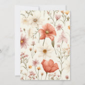 Whimsical Wildflower Meadow Bruiloft Kaart (Achterkant)