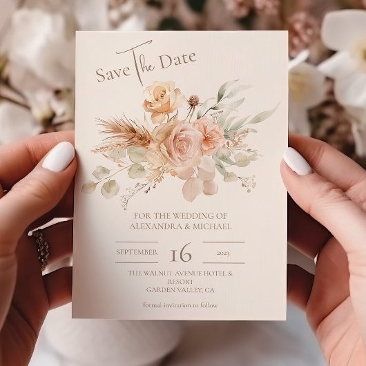Whimsical Wildflower Meadow Bruiloft Save The Date
