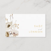 Whimsical Wildflower Meadow Flat Wedding Plaatskaartje (Achterkant)