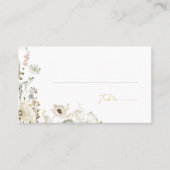 Whimsical Wildflower Meadow Flat Wedding Plaatskaartje (Voorkant)