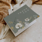 Whimsical Wildflower | Meadow Sage Green Bedankkaart