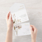 Whimsical Wildflower Meadow Seal and Send All In One Uitnodiging (Afscheurbaar)