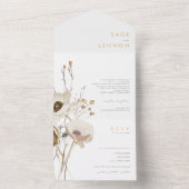 Whimsical Wildflower Meadow Seal and Send All In One Uitnodiging (Binnen)