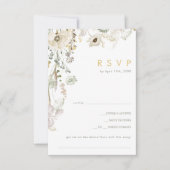 Whimsical Wildflower Meadow Song Request RSVP-kaar RSVP Kaartje (Voorkant)