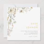 Whimsical Wildflower Meadow Square Weddenschap Kaart (Voorkant)