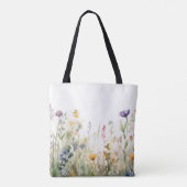 Whimsical Wildflower Meadow voor Natuur liefhebber Tote Bag (Achterkant)