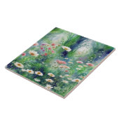 Whimsical Wildflower Meadow Waterverf Art Tegeltje (Zijkant)