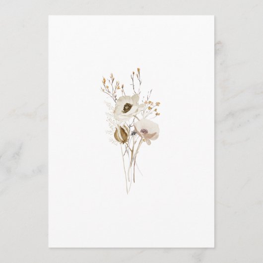 Whimsical Wildflower Meadow Wedding Advice Kaart (Achterkant)