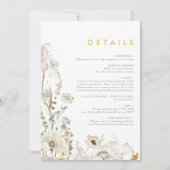 Whimsical Wildflower Meadow Wedding Details Kaart (Voorkant)