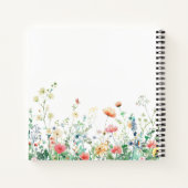 Whimsical Wildflower Meadow Wedding Gastenboek Notitieboek (Achterkant)