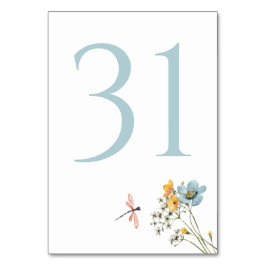 Whimsical Wildflower Meadow Wedding  Kaart