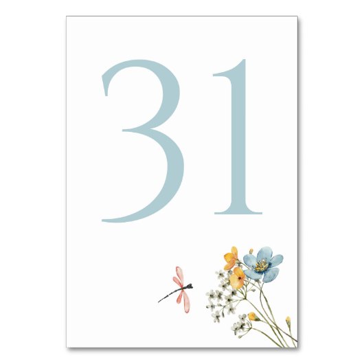 Whimsical Wildflower Meadow Wedding  Kaart (Voorkant)