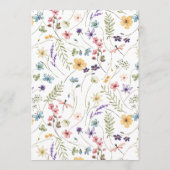 Whimsical Wildflower Meadow Wedding Save The Date (Achterkant)