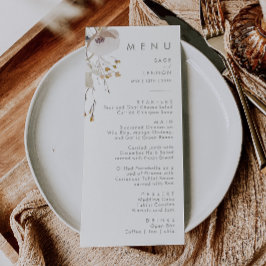 Whimsical Wildflower | Menu Ivory Wedding Dinner