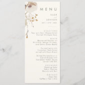 Whimsical Wildflower | Menu Ivory Wedding Dinner (Voorkant)