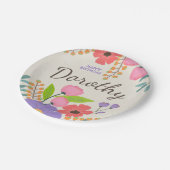 Whimsical Wildflower Papier Borden w / Aangepaste  Papieren Bordje (Gekanteld)