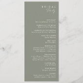 Whimsical Wildflower | Programma Ivory Wedding Programmakaart (Achterkant)