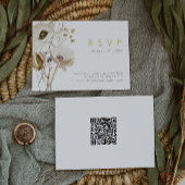 Whimsical Wildflower QR Code RSVP Card