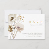 Whimsical Wildflower QR Code RSVP Card Kaartje (Voorkant)
