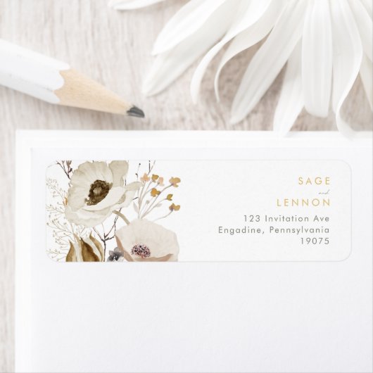 Whimsical Wildflower Return Address Label (Insitu)