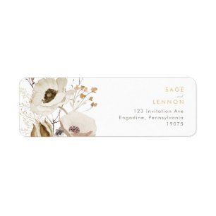 Whimsical Wildflower Return Address Label