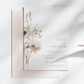 Whimsical Wildflower | Roos Gold Folie Uitnodiging