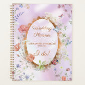 Whimsical Wildflower Roze Bruiloft Planner (Voorkant)