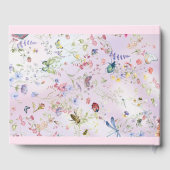 Whimsical Wildflower Roze Gastenboek (Achterkant)