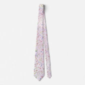 Whimsical Wildflower Roze Stropdas (Voorkant)