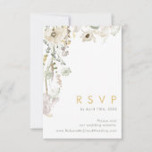 Whimsical Wildflower RSVP-kaart Kaart (Voorkant)