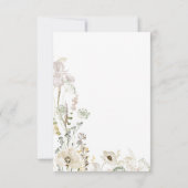 Whimsical Wildflower RSVP-kaart Kaart (Achterkant)