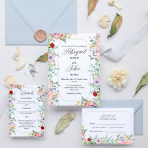 Whimsical Wildflower RSVP-kaart
