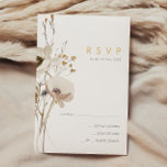 Whimsical Wildflower RSVP-kaart RSVP Kaartje<br><div class="desc">Deze Whimsical Wildflower RSVP-kaart is perfect voor je eenvoudige, elegante boho bruiloft. De minimalistische waterverf wilde bloemen helpen je visie tot leven te brengen! Het ontwerp van witte en goudbloemen, met een paarse en gele aanraking, is zeker om je minimale herfst florale trouwdroom te voltooien! Houd het zoals is, of...</div>