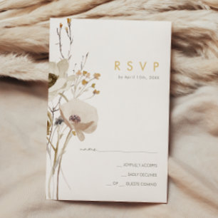 Whimsical Wildflower RSVP-kaart RSVP Kaartje