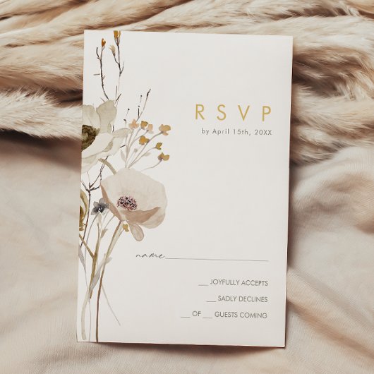 Whimsical Wildflower RSVP-kaart RSVP Kaartje