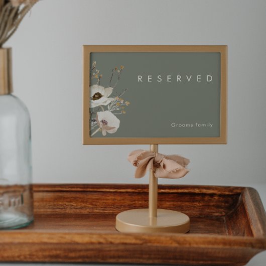 Whimsical Wildflower | Sage Green Reserved Sign