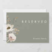 Whimsical Wildflower | Sage Green Reserved Sign (Voorkant)