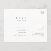 Whimsical Wildflower | Sage Green Wedding RSVP Briefkaart (Achterkant)
