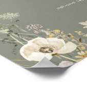 Whimsical Wildflower Sage Kaarten en Geschenken Ma Poster (Hoek)