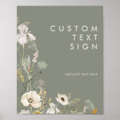 Whimsical Wildflower Sage Kaarten en Geschenken Ma Poster (Voorkant)