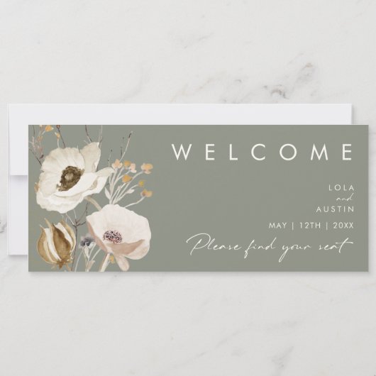 Whimsical Wildflower | Sage-stoelkoptekst (Achterkant)