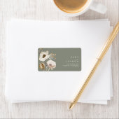 Whimsical Wildflower | Sage Wedding RSVP-adres Etiket (Insitu)
