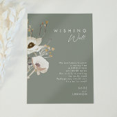 Whimsical Wildflower | Sage Wedding Wishing Well Informatiekaartje