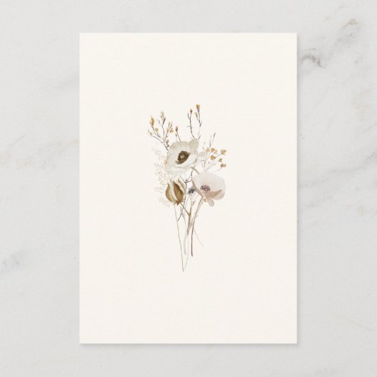 Whimsical Wildflower | Sage Wedding Wishing Well Informatiekaartje (Achterkant)