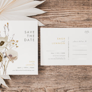 Whimsical Wildflower Save the Date Briefkaart