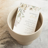 Whimsical Wildflower Schema van Evenementen Informatiekaartje