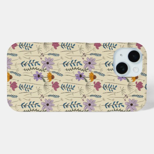Whimsical Wildflower Seamless Pattern Case-Mate iPhone Case (Achterkant (horizontaal))